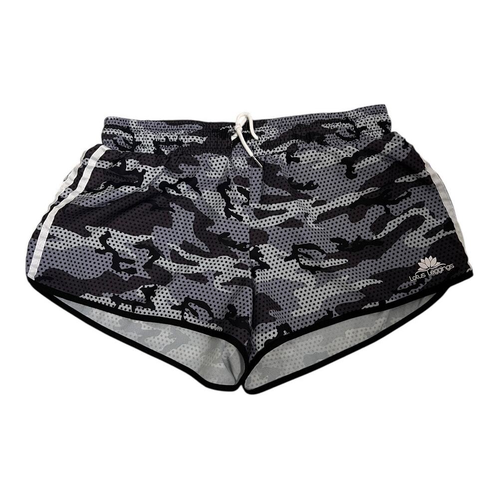 Lotus Leggings Womens Shorts XL Athl;etic Wind Micro Yoga Skimmer Cammo